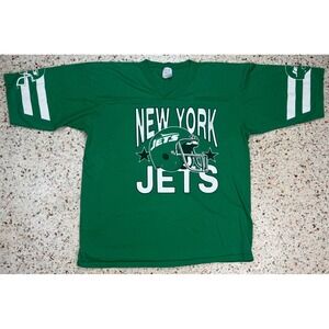 Garan Vintage Made In USA‎ NFL New York Jets Football Jersey Size XL
